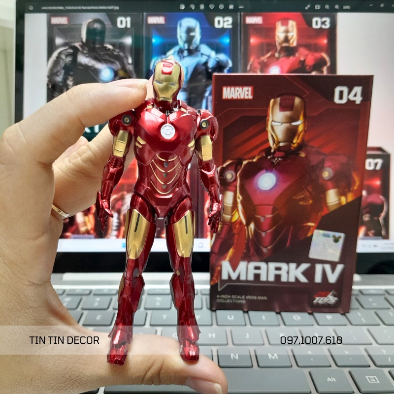 Mô hình iron Man mini đủ bộ sưu tập 7 Mark siêu nét chính hãng Disney hàng có sẵn - Tỉ lệ 1:12
