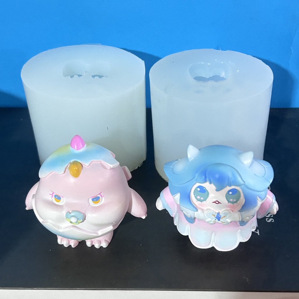 Khuôn Silicon Làm Nến Thơm Hình Búp Bê Bí Ẩn Hoạt Hình Dễ Thương Trang Trí diy