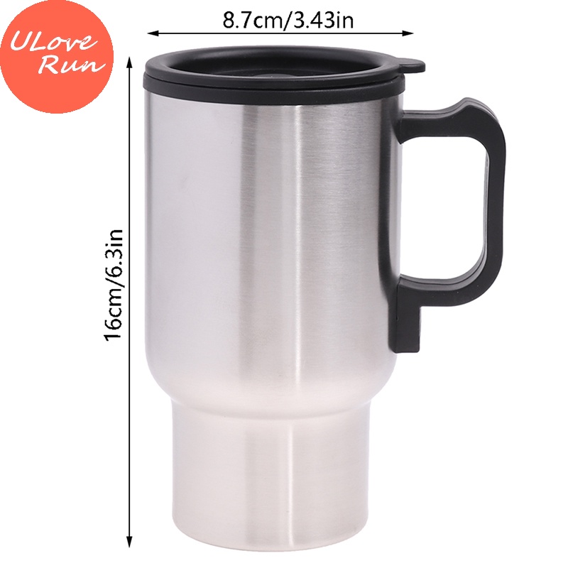 Uloverun Bình Đun Nước Bằng Thép Không Gỉ 12v 450ml Cho Xe Hơi vn