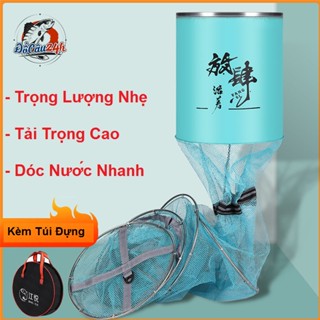 Rọng Đựng Cá Ediao Màu Xanh Nhã Lam Khung Kim Loại Nhiều Kích Cỡ Khác Nhau Kèm Túi Đựng