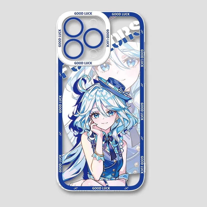 Ốp lưng iphone cạnh vuông Furina Anime game Genshin Impact 8plus/x/xs/11/12/pro/max/plus/promax