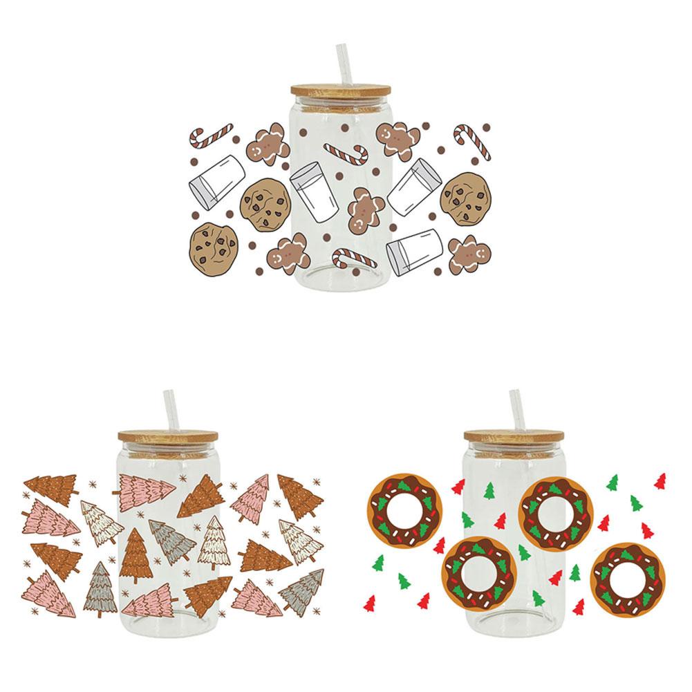 Sticker Dán Chống Tia uv dtf y1e0 Nhiệt Độ Cao r7e0 Họa Tiết Hoạt Hình Giáng Sinh