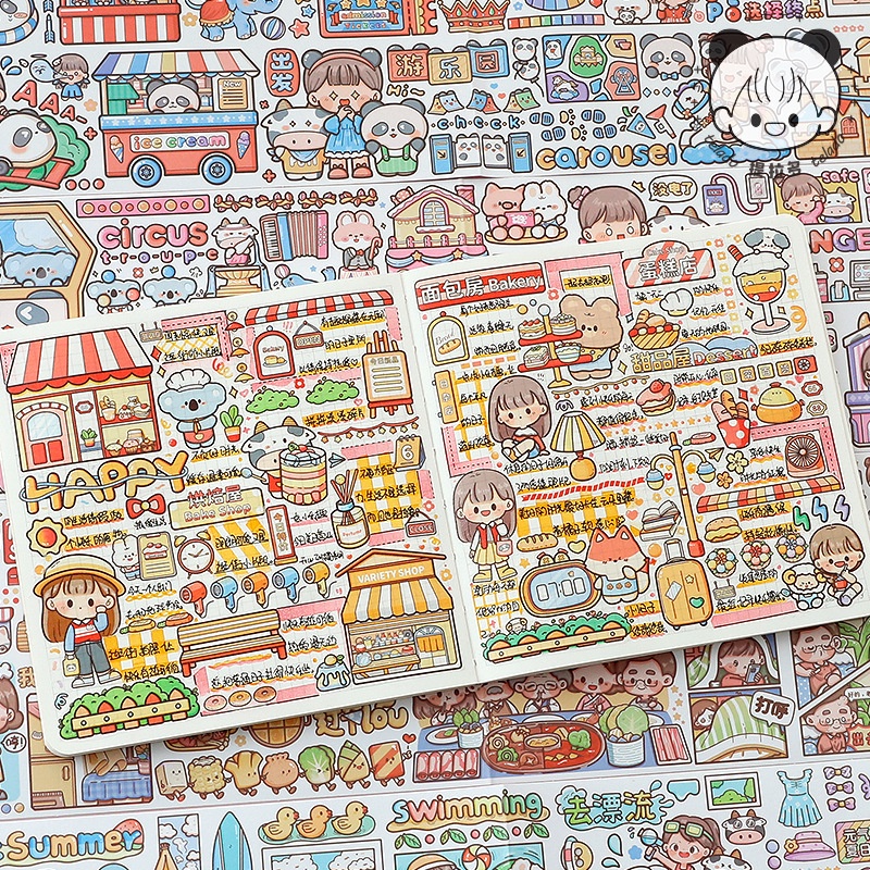 Hàng Có Sẵn  Cuộn Băng Keo Giấy Dán Sổ Tay Ghi Chú Đa Năng Họa Tiết Hoạt Hình Nhật Bản Dễ Thương Sáng Tạo