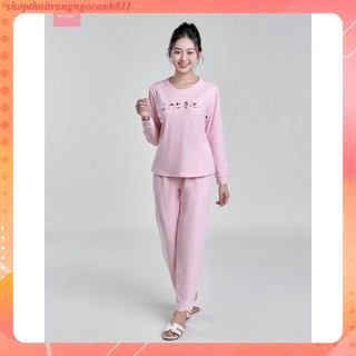 Bộ đồ ngủ nỉ nhung thu đông Winny 23629