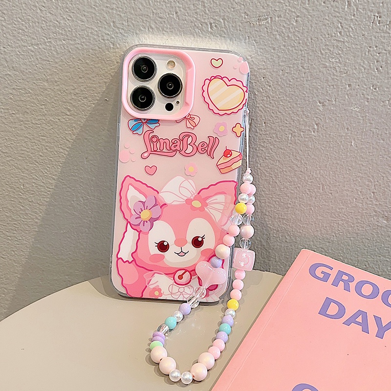 Ốp Điện Thoại imd Hai Mặt Họa Tiết Thỏ lina belle Màu Dạ Quang Thời Trang Cho iphone 15 11 14 12 13 pro max