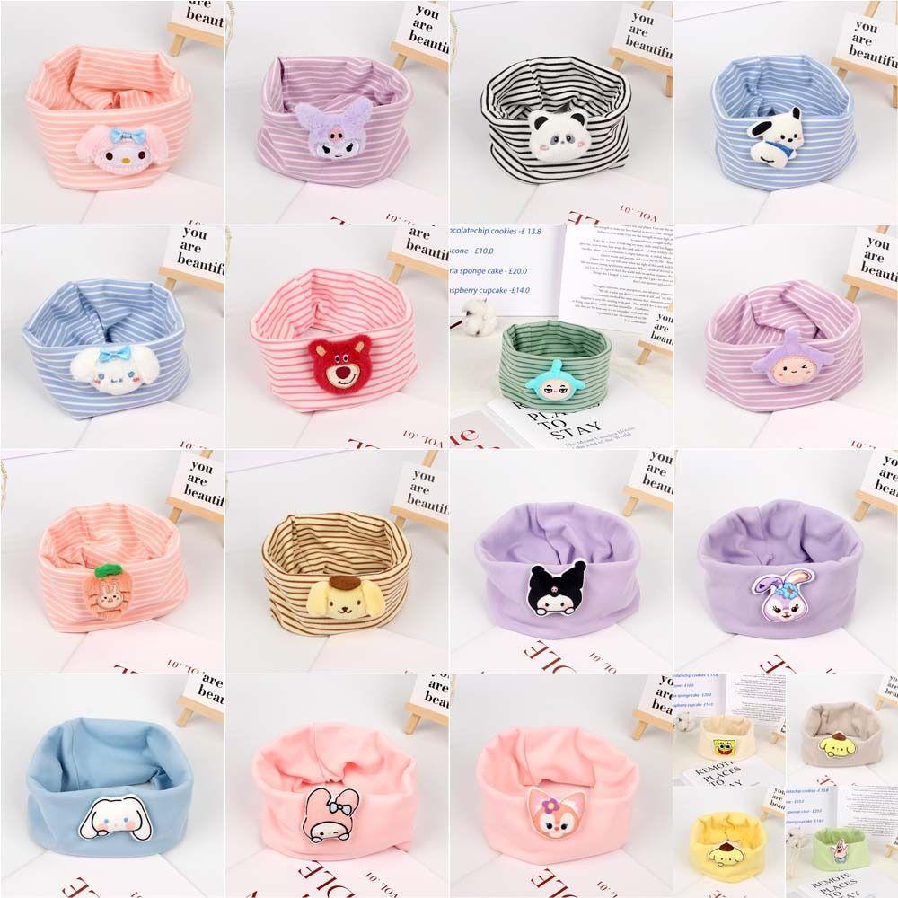 Lombar Khăn Choàng Cổ Họa Tiết Hoạt Hình melody Kẻ Sọc / Gấu / Dâu Tây Dễ Thương Giữ Ấm Thời Trang Ngoài Trời Cho Bé