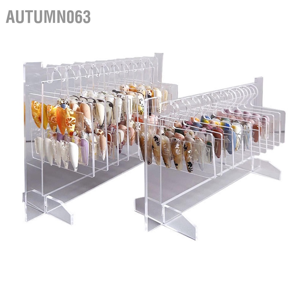 Giá Đỡ Trưng Bày Móng Tay Giả Trong Suốt Kèm 10 Móc Treo Autumn063