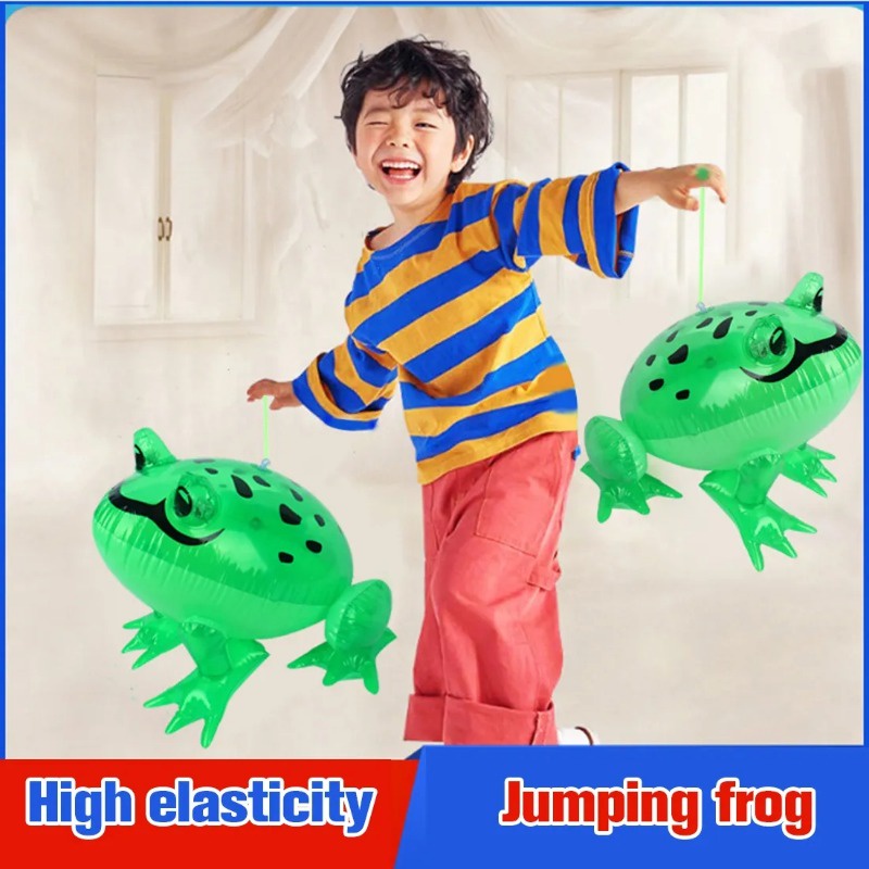 Đồ Chơi Bơm Hơi Hình Chú Ếch Hoạt Hình mini Bằng pvc