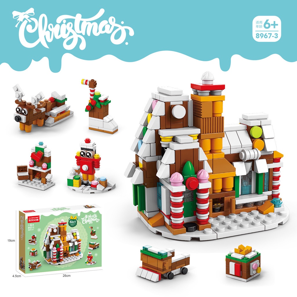 Đồ chơi khối xây dựng Giáng sinh Đồ Chơi Xếp Hình lego Ông Già Noel Vui Nhộn Cho Bé