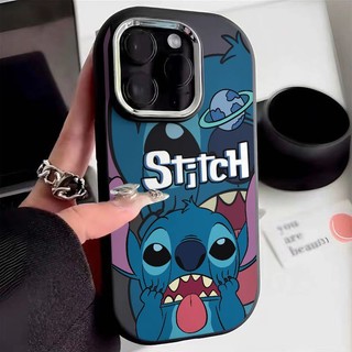 Ốp điện thoại silicon mềm hình nhân vật hoạt hình Grimace Stitch cho iPhone 15 Pro Max 14 Pro 13 12 XS, chống sốc, bảo vệ điện thoại.
