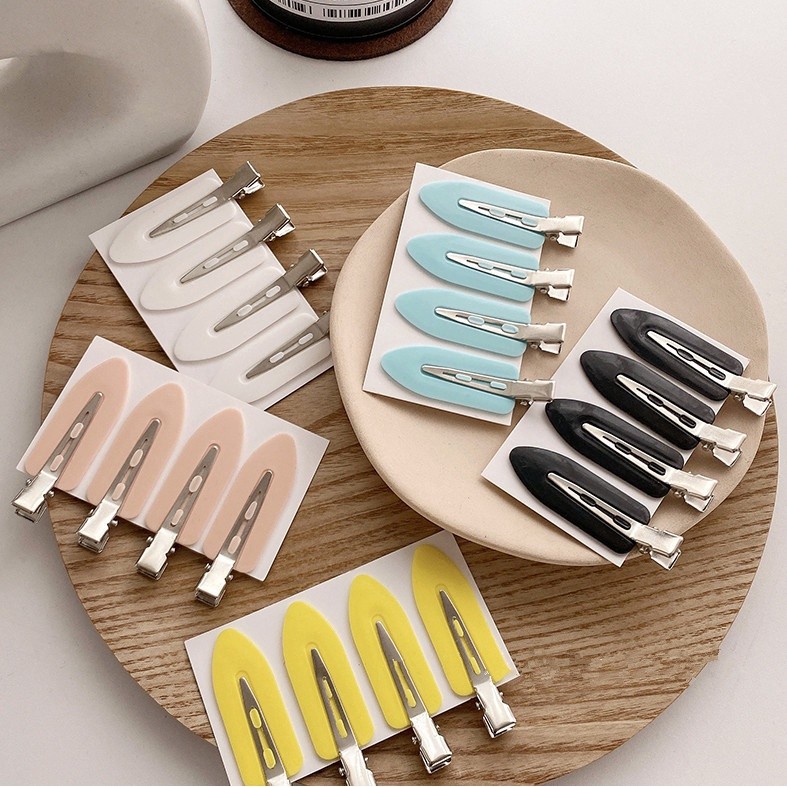 Kẹp tóc mái mỏ vịt iLita cặp bấm mái nữ đẹp vintage Hàn Quốc dễ thương màu trơn hottrend 2023