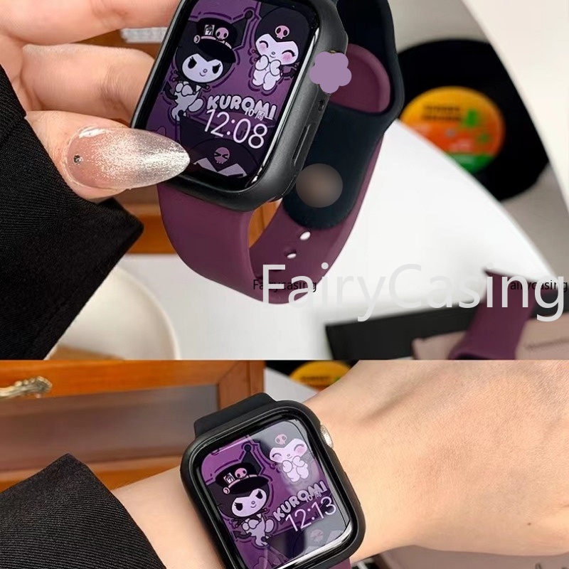 Dây Đeo silicone Hai Màu Cho iwatch uitra series 8 / 76 / 5 / 4 / 3 / se 49mm 45mm 44mm 41mm 40mm / 42mm / 38mm
