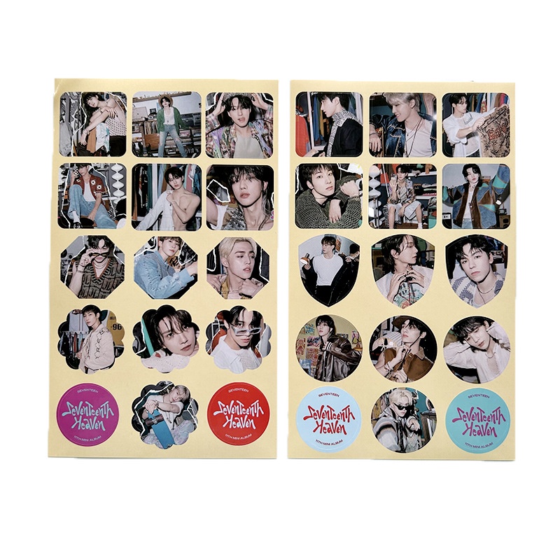 Sticker Dán Trang Trí Sổ Tay Hình Nhóm Nhạc Seventeen