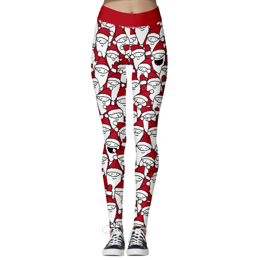 Quần Legging Thể Thao Hoạ Tiết Giáng Sinh Thời Trang