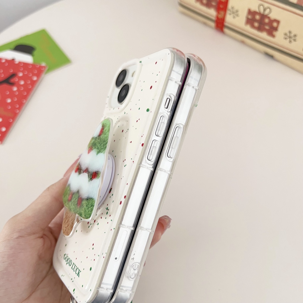 Ốp Điện Thoại Hình Cây Thông Noel Cho iphone 15 14 pro max 13 12 pro max 11 xs max xr 8 7 plus se3 se2