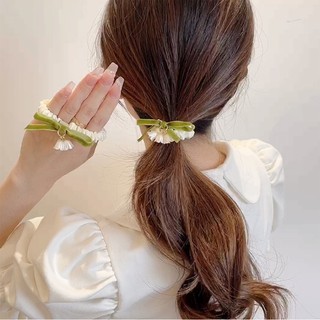 Dây Cột Tóc Co Giãn Đính Nơ Thời Trang Cho Nữ