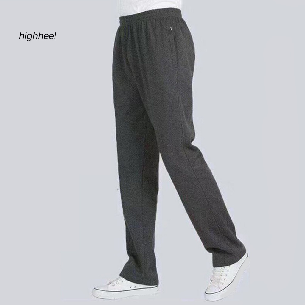 Quần Nỉ Giữ Ấm Mùa Đông Với Túi Lưng Thun Và Túi Khóa Kéo Cho Nam Thời Tiết Lạnh