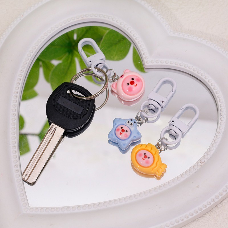 Phụ Kiện Móc Chìa Khóa / Túi Xách Hình Thỏ / Sao Biển / Cá Hoạt Hình Dễ Thương Thời Trang Cho Nữ