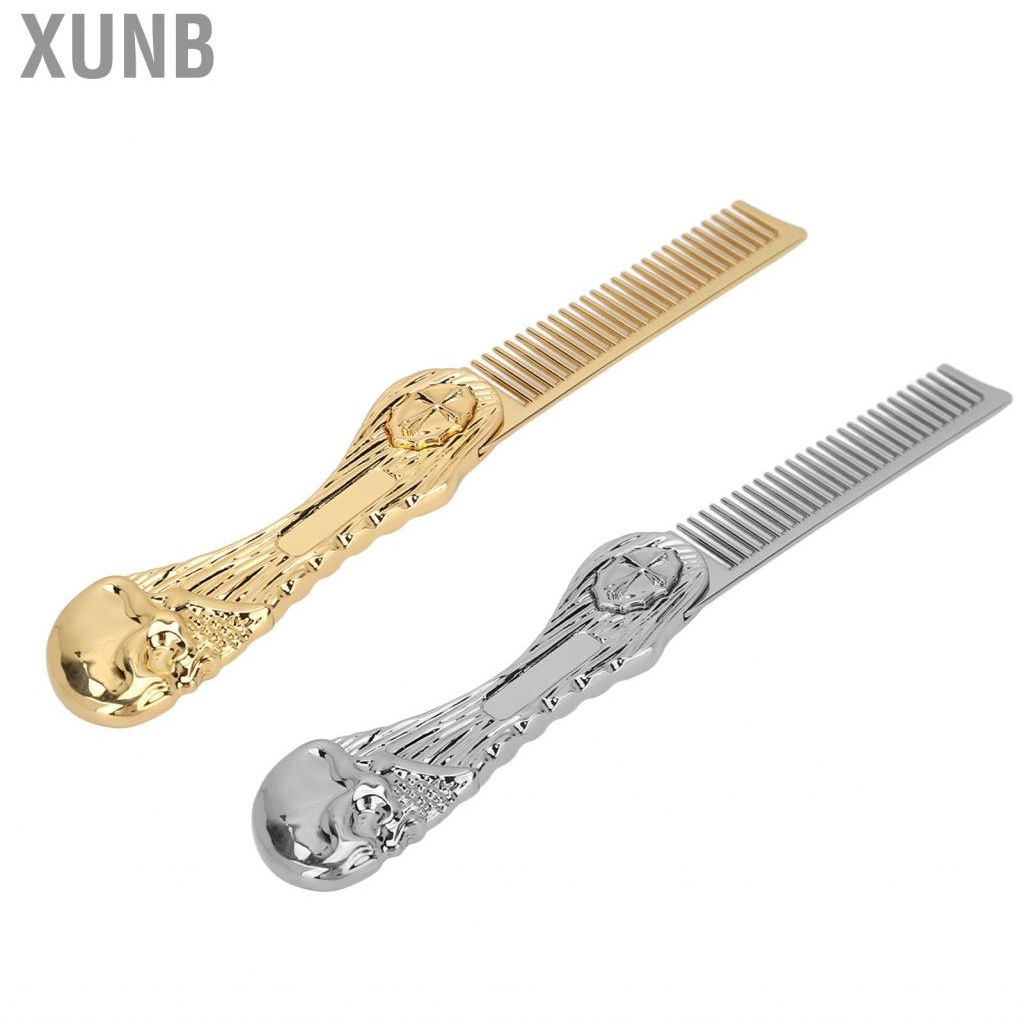 Xunb Foldable Hairstyling Brush Zinc Alloy Prevent Static Pocket Oil Hair Comb Folding Hairdressing