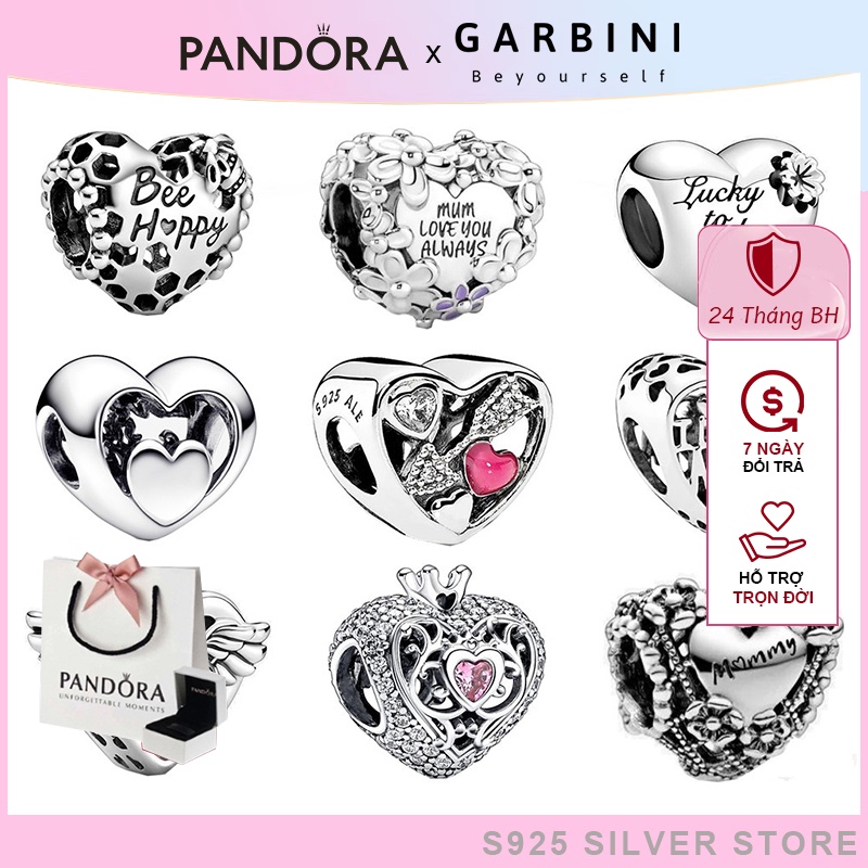 Charm bạc S925 Pandora bộ sưu tập I Love Mom