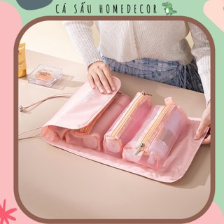 Túi đựng đồ cá nhân đựng mỹ phẩm du lịch nhiều ngăn dạng cuộn