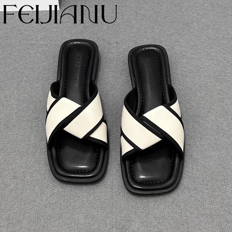 FEIJIANU  dép nữ giày sandal nữ dép đế cao đi biển Thoải Mái Thời Trang Mùa Hè Cho Nữ B28G0RE 45Z231106