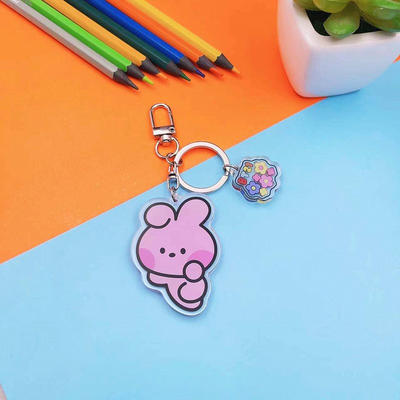 Yb1 Móc Khóa Hoạt Hình bt21 Bằng acrylic Cho Túi Xách Nữ tata rj Mango chimmy shooky koya by1