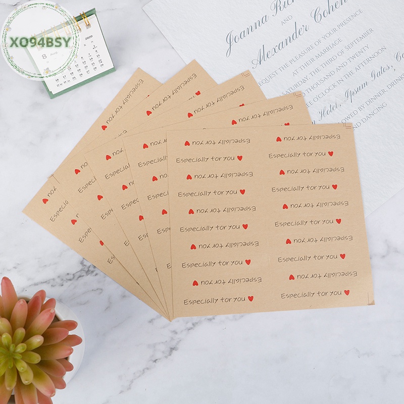 Set 100 Nhãn Dán Giấy kraft Đặc Biệt In Chữ you kraft Trang Trí Quà Tặng Vnn