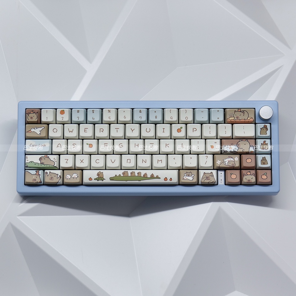 Capybara Keycaps MDA Profile hoạt hình dễ thương PBT Dye Sub Bàn Phím Cơ Keycap