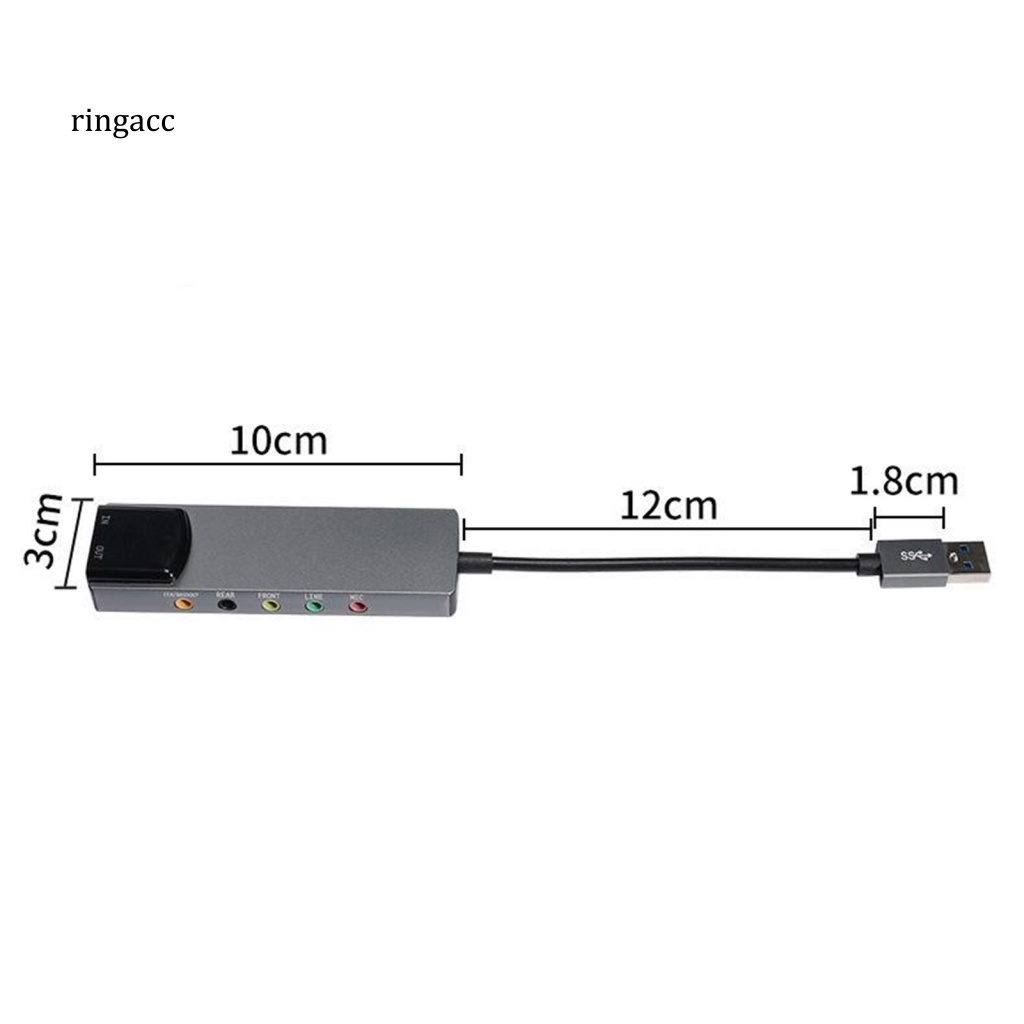 Thẻ Âm Thanh Bên Ngoài rga 6 Kênh usb spdif Đa Năng ac-3 Hỗ Trợ Lý Tưởng Cho Máy Tính dts-Compa 5.1