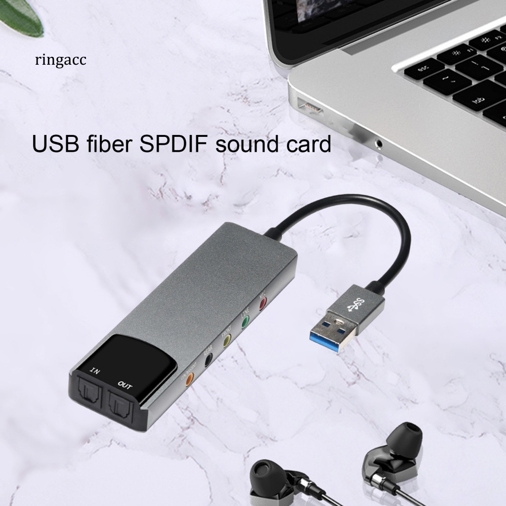 Thẻ Âm Thanh Bên Ngoài rga 6 Kênh usb spdif Đa Năng ac-3 Hỗ Trợ Lý Tưởng Cho Máy Tính dts-Compa 5.1