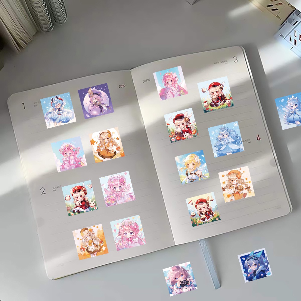 Bộ 60 Miếng Dán Trang Trí Mũ Bảo Hiểm / Bút Chì Họa Tiết graffiti Dễ Thương