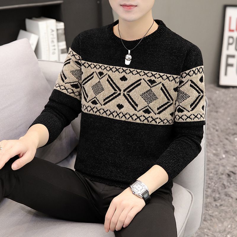 Áo sweater Tay Dài Cổ Tròn Phong Cách Thời Trang Hàn Quốc Cho Nam Giới