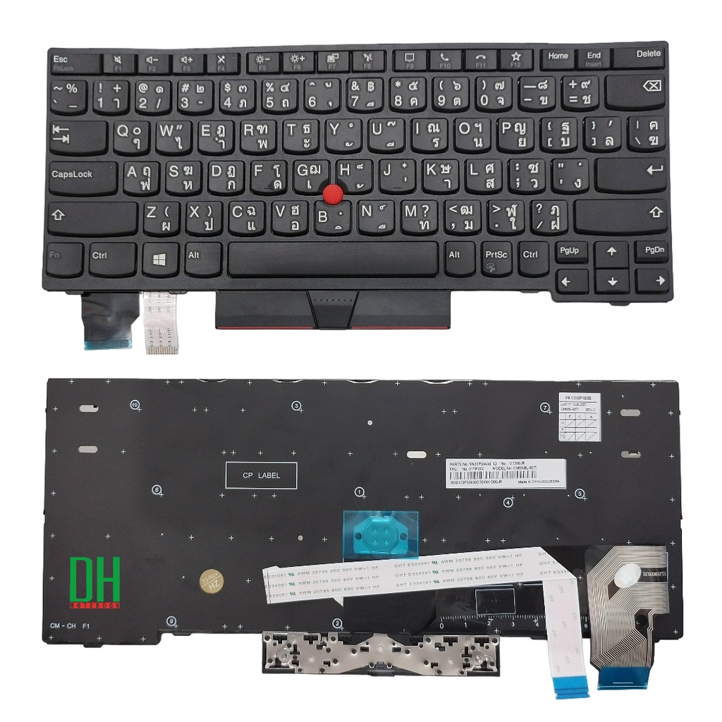Bàn Phím Notebook LENOVO ThinkPad X13 GEN 1 L13 Laptop Màu Đen Có Đèn Thái / Tiếng Anh