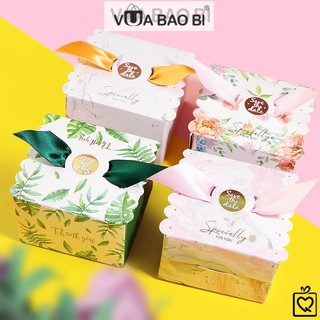 Set 30 Hộp quà cưới, quà tặng cám ơn 6.5cm kèm rơm lót, hộp giấy mini nhiều mẫu VUA BAO BÌ