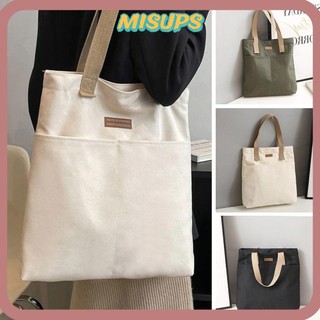 Missups Túi Xách tote canvas Sức Chứa Lớn Dễ Phối Đồ Thời Trang Cho Nữ