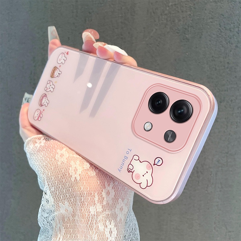 Ốp Điện Thoại Mặt Kính Viền Dẻo Họa Tiết Dễ Thương Cho xiaomi 13t pro 5g mi12t mi11lite poco f3 f5pro