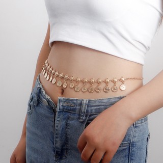 Ngọt Ngào Mát Đơn Giản Một Lớp Làm Đẹp Đầu Tua Rua Hình Học Eo Dây Xích Châu Âu Mỹ Gợi Cảm Hợp Thời Trang Kim Loại Dây Xích Cơ Thể Nữ