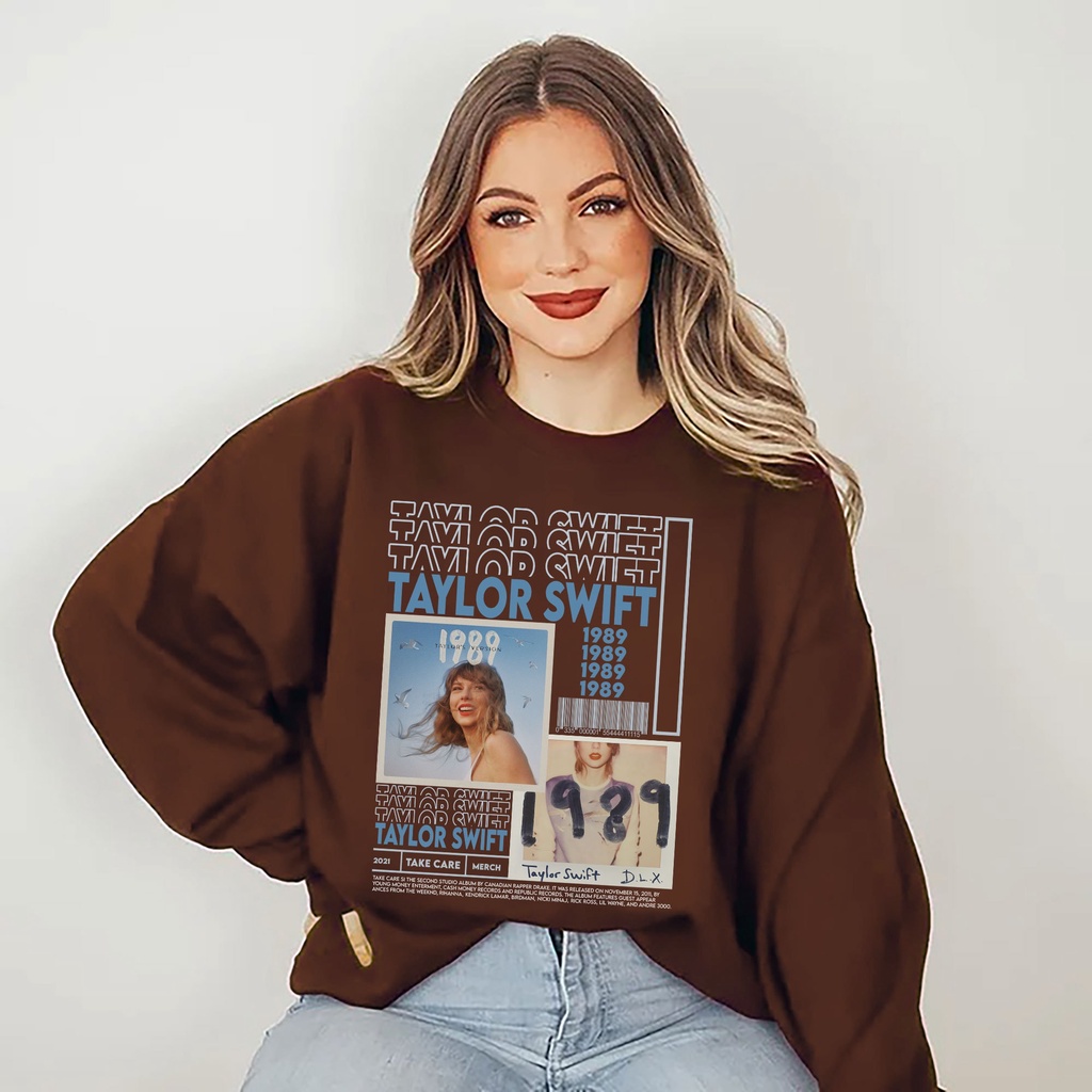 Taylor swift Áo sweater Tay Dài Cổ Thuyền Phong Cách Đường Phố vintage Thời Trang Xuân Thu 1989 Dành Cho Nam Và Nữ