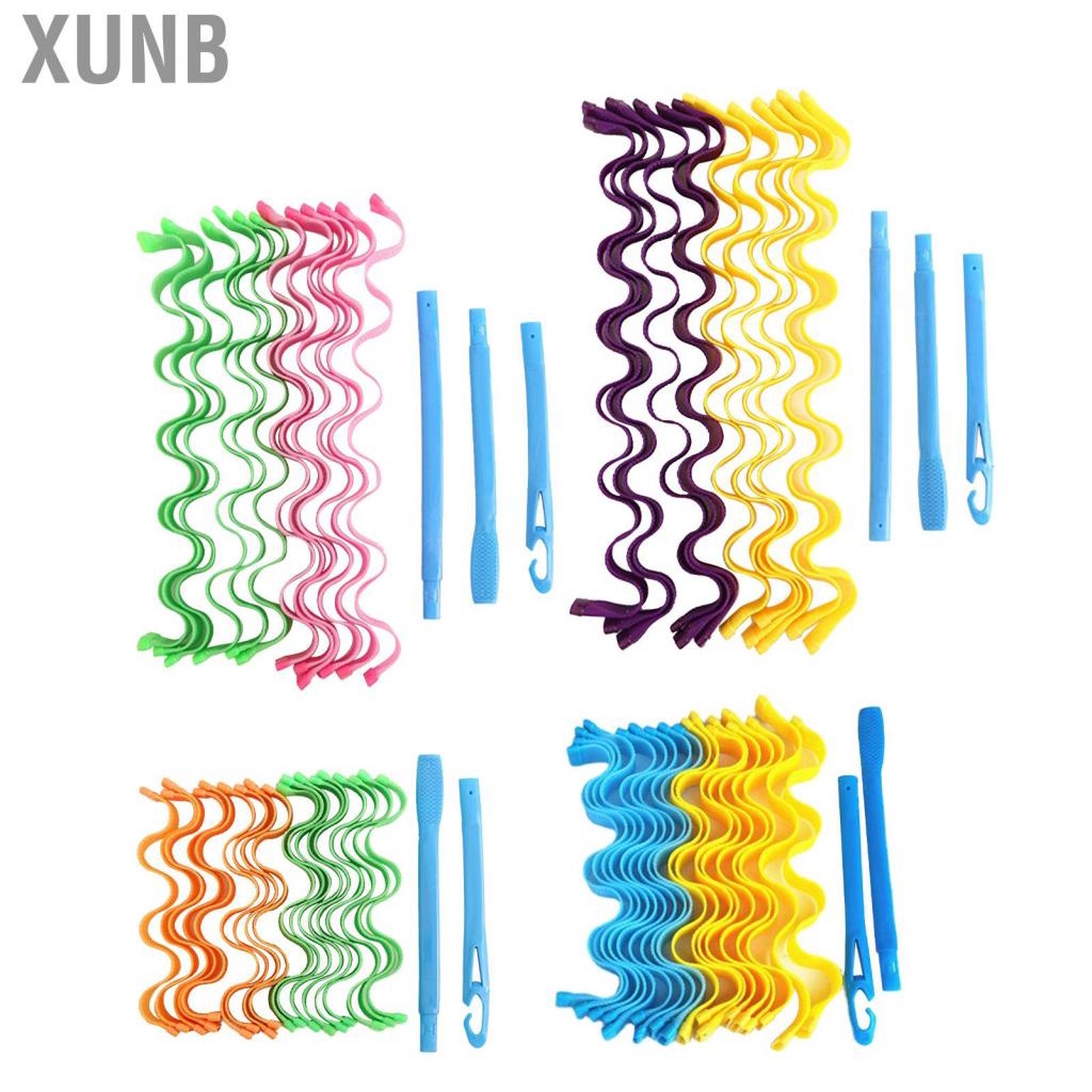 Xunb Spiral Curls Styling Kit DIY Plastic Hair Curl Roller for Women Girls Extra Long