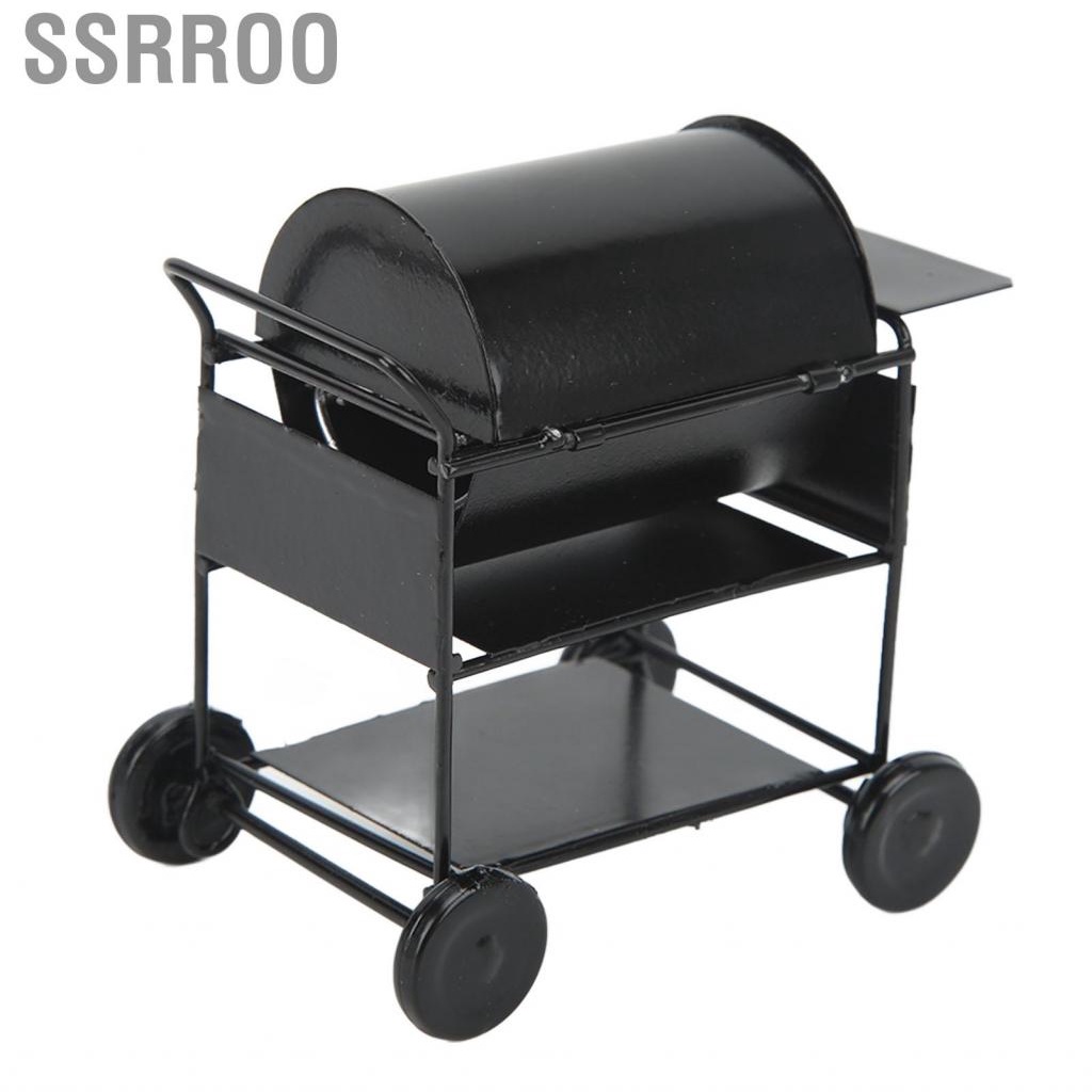 Ssrroo 1/12 Dollhouse Miniature BBQ Grill Mini Oven Model RC Car Cart