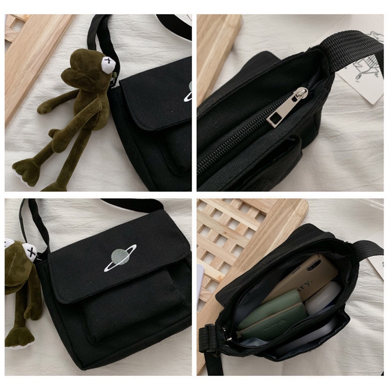 Túi Xách Vải Đeo Chéo Phong Cách Hàn Quốc Dành Cho Nữ