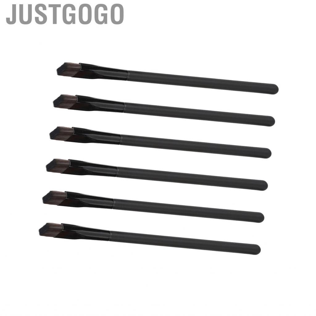 Justgogo 6PCS Eyebrow Brushes Eye Makeup  Brush Square Angled Brow ACM