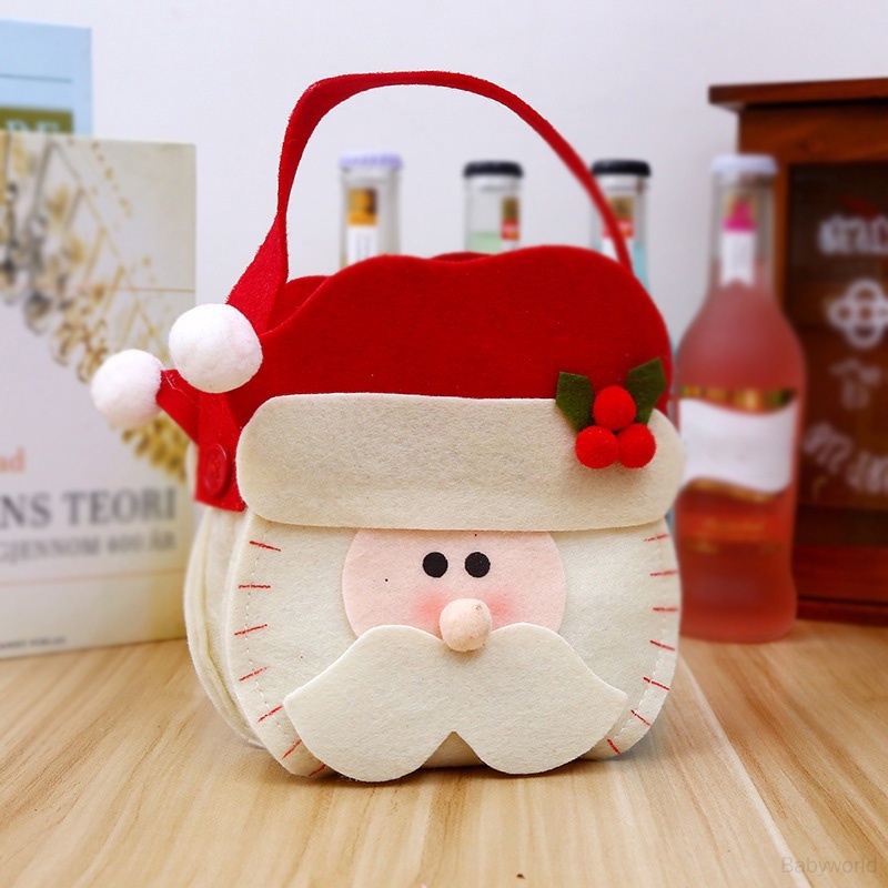 Túi tote In Họa Tiết Ông Già Noel Hoạt Hình Dễ Thương Cho Bé