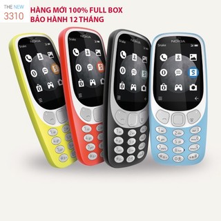 Điện thoại nokia 3310 màn hình: tft lcd2.4"65.536 màu sim: 2 micro sim danh bạ: 2000 số pin: 1200 mah