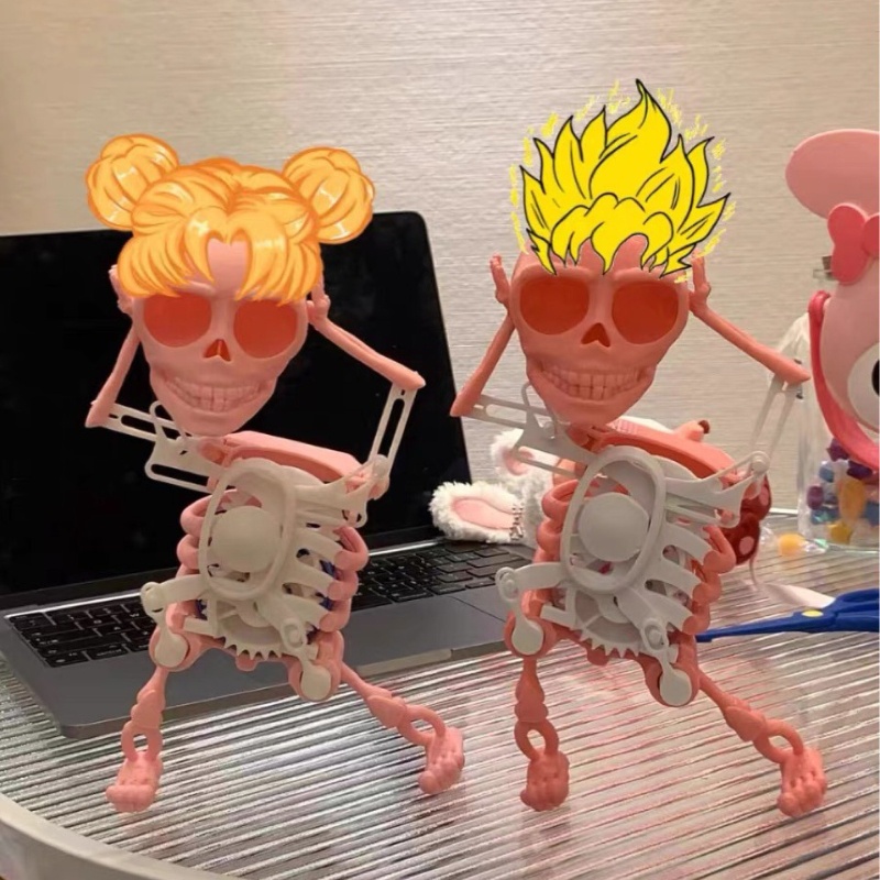 ☠️ Bộ xương nhảy múa in 3D Sử dụng đồng hồ Đồ chơi văn phòng giảm stress mới lạ, độc đáo và vui nhộn