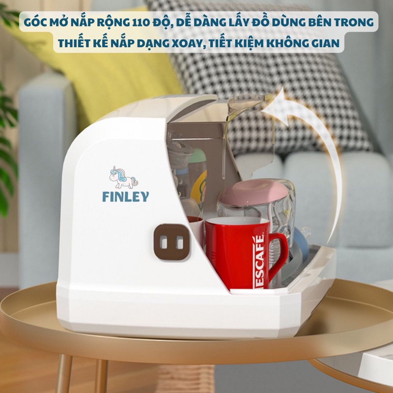 Khay úp bình sữa cho bé - Khay úp cốc ly, chén dĩa FINLEY Smart 3 màu, giá úp bình sữa, bát đĩa có nắp đậy