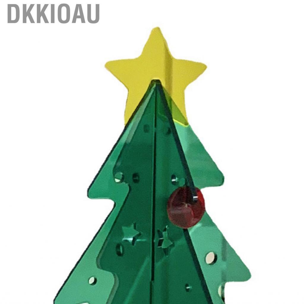 Dkkioau Acrylic Christmas Tree DIY Kit Mini Simple Installation Desktop for Gift Decoration