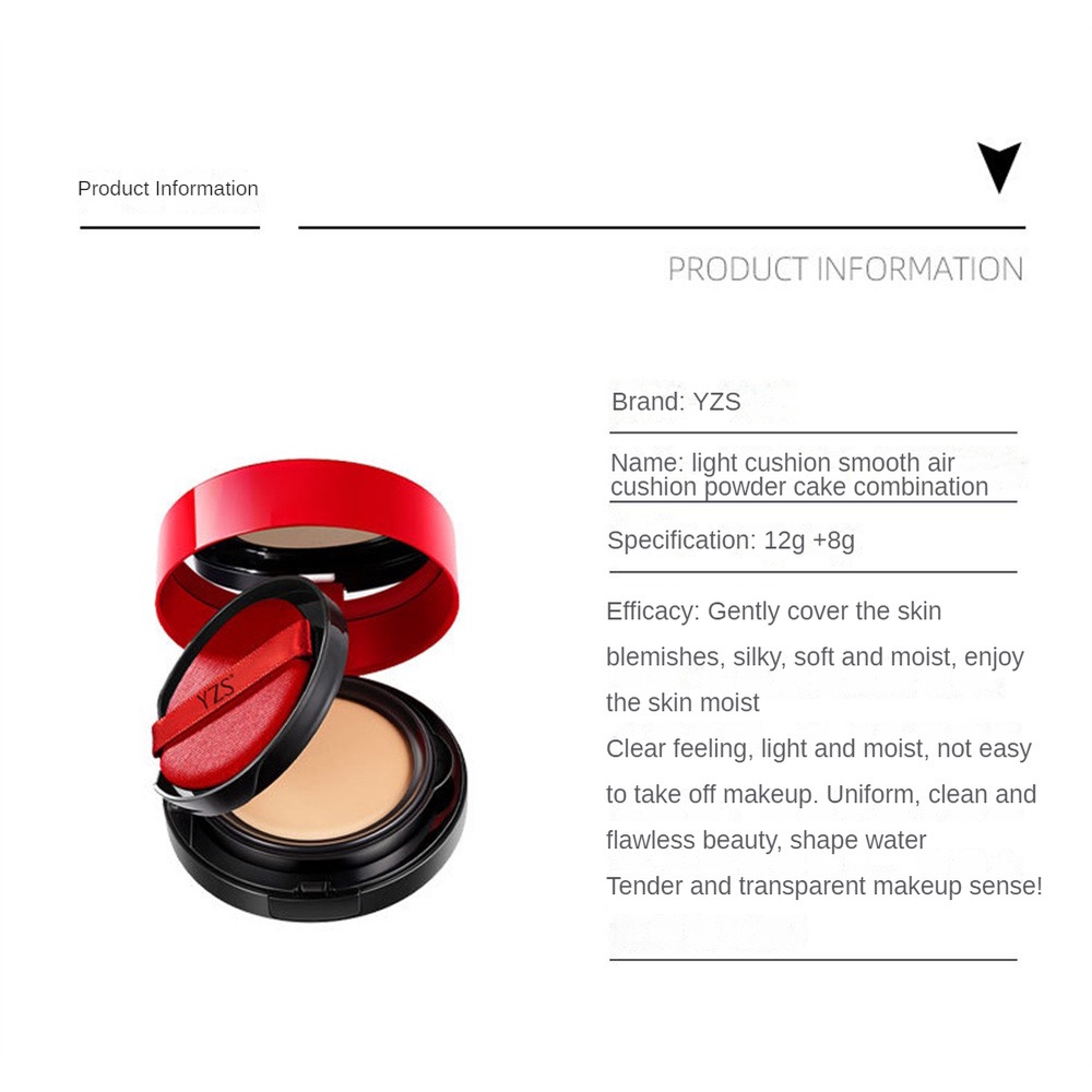 Kết hợp phấn đệm khí hai lớp YZS nhẹ, kiểm soát dầu và lâu trôi, che phủ hoàn hảo các khuyết điểm. ,ĐÓ LÀ GIRL YÊU TRANG ĐIỂM