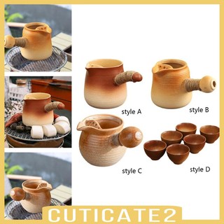 Ấm trà bằng sứ dáng rộng thiết kế tinh tế